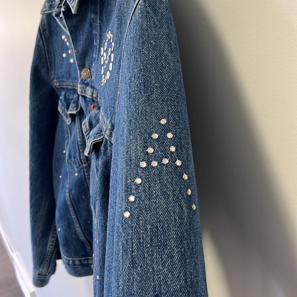Levi’s Rhinestone Handmade Jean Jacket - Size 38 / L - Picture 7 of 11